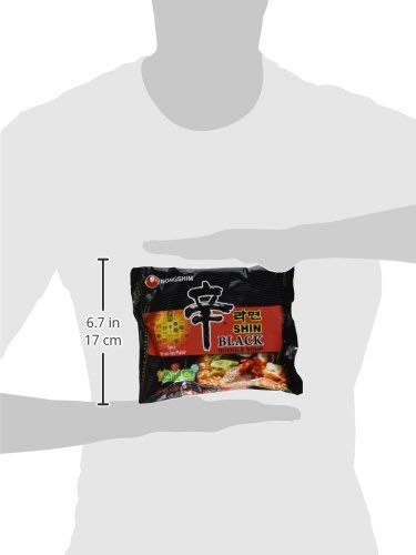 Nongshim Shin Ramyun Black with Premium Beef Broth, 4.58 Ounce (Pack of 10)