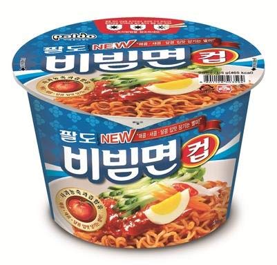 Paldo Bibim myun Cold Noodle instant cup ramen sweet spicy sauce (115g,Pack of 4) 팔도 비빔면 컵