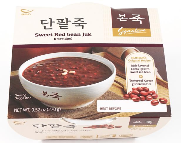 BONJUK Korean Rice Porridge Combo, Abalone & Mushroom (x1) ,Tuna and Vegetables (x1), Sweet Pumpkin and Honey (x1), Fresh Vegetable and Rice (x1), Sweet Red Beans (x1), Assorted Seafood (x1), 본죽 6가지 죽세트, 전복 버섯죽 (x1), 참치야채죽 (x1), 단호박죽 (x1), 야채죽(x1), 단팥죽 (x
