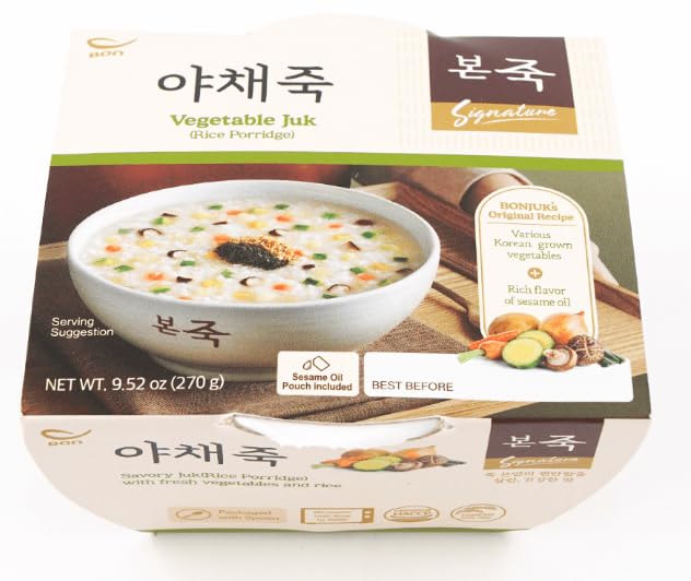 BONJUK Korean Rice Porridge Combo, Abalone & Mushroom (x1) ,Tuna and Vegetables (x1), Sweet Pumpkin and Honey (x1), Fresh Vegetable and Rice (x1), Sweet Red Beans (x1), Assorted Seafood (x1), 본죽 6가지 죽세트, 전복 버섯죽 (x1), 참치야채죽 (x1), 단호박죽 (x1), 야채죽(x1), 단팥죽 (x