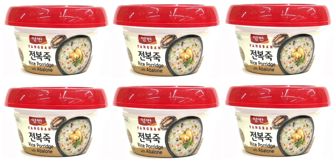 Dongwon Yangban Korean Rice Porridge with Abalone, 동원 양반 전복죽285g, Pack of 6