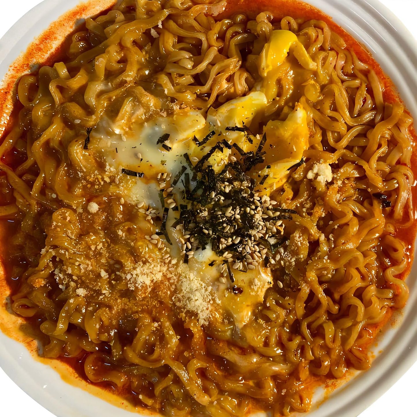 Samyang Buldak Ramen Noodles Cheese Flavor - 12 Pack Cup Noodles, Korean Spicy Hot Chicken Stir Samyang Brand