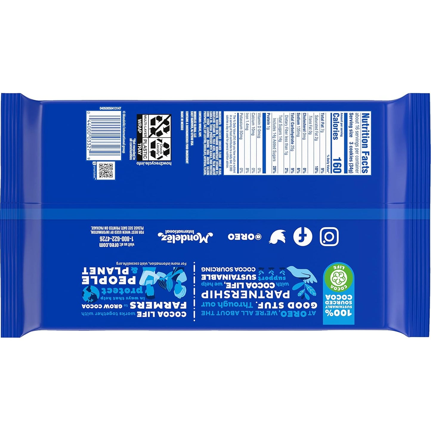 OREO Chocolate Sandwich Cookies, Family Size, 12 - 18.12 Ounce Packs (Pack of 12)