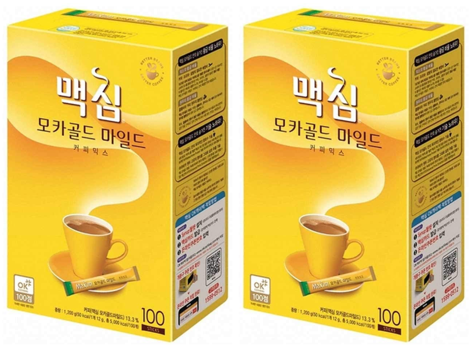 Maxim Coffee Mix, Instant Coffee (11.8 g / pk) (Mocha Gold Mild, 100 pk x 2)