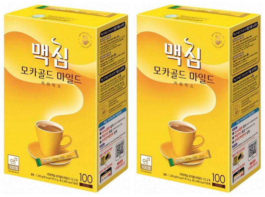 Maxim Coffee Mix, Instant Coffee (11.8 g / pk) (Mocha Gold Mild, 100 pk x 2)
