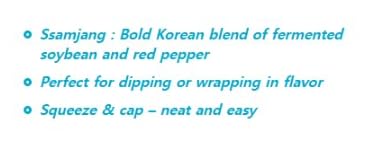 O'Food  Mild Ssamjang Savory and Nutty Sauce (3Pack), + Spicy Ssamjang Savory and Chilly Sauce (3 Pack), Korean Seasoned Soybean Paste, 청정원 Ofood 순한맛,매콤한 맛 쌈장 콤보, Squeeze and Cap Pouch 4.5 Oz- Set of 6.