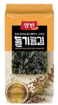 Dongwon Yangban Premium Quality Roasted Seaweed Snack, Laver With Perilla Oil, Snack Gim, 동원 양반 들기름 김, (2.11oz, Pack of 12), Set of 2 - Total 24 Pack