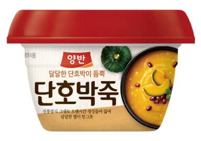 Dongwon Yangban Rice Porridge with Sweet Pumpkin(12 Pack) Korean Premium Rice Porridge, 동원 양반 달달한 호박이 듬쁙 단호박죽 (280g) - Total 12 Pack Set