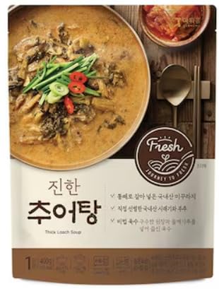 Korean Stlye Traditional Thick Loach Soup 아워홈 진한 추어탕 Easy To Cook Meal Kit (400g/14.11 Ounce) - 10Pack