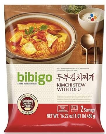 CJ Bibigo Kimchi Stew with Tofu, 비비고 두부 김치찌개(5 Pack), Soybean Paste Stew, 비비고 된장찌개 (5 Pack), Easy To Cook Meal Kit - Total 10Pack