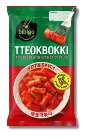 CJ Bibigo Tteokbokki - Rice Cakes with Hot and Spicy Sauce,비비고 매운맛 떡볶이, 12.69oz, 2Pack