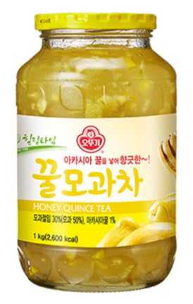 [Tea] Ottogi Honey Quince Tea 1Kg, 오뚜기 아카시아 꿀을 넣어 향긋한 꿀모과차 1Kg,Delicious Natural Soothing Korean Tea, No Trans fat, Cholesterol Caffeine Free