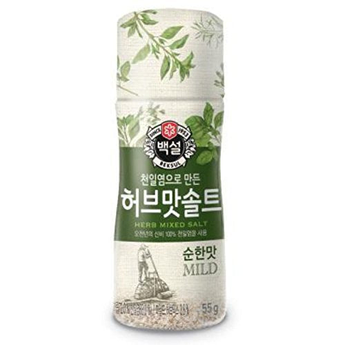CJ Beksul Seasoning Herb Mixed Sea Salt 1.94oz (Mild Herb Salt, 3 Pack)