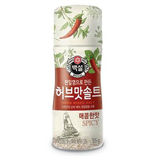 CJ Beksul Seasoning Herb Mixed Sea Salt 1.94oz (Spicy Herb Salt, 3 Pack)