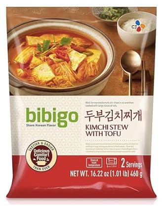 CJ Bibigo, Kimchi Stew With Tofu, 비비고 두부 김치찌게, 16.22oz -10 Pack