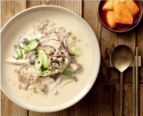 Korean Style Traditional Mushroom With Perilla Soup 아워홈 고소한 버섯 들깨탕 Easy To Cook Meal Kit (400g/14.1Ounce) - 10Pack