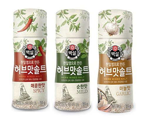 CJ Beksul Seasoning Herb Mixed Sea Salt 1.94oz (Mix, 3 Pack)