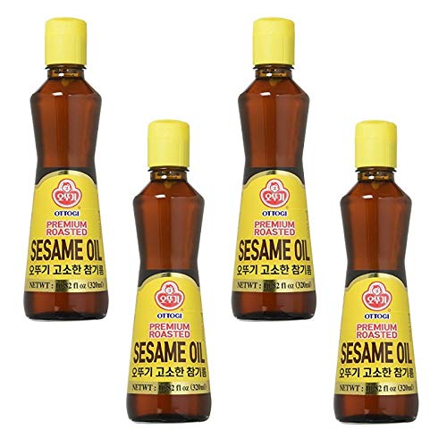 Ottogi Premium Roasted Sesame Oil, 10.82 Ounces (3-pack),오뚜기 고소한 참기름