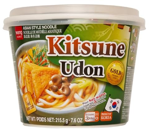 Wang, Kitsune Udon Noodle, 왕 유부우동 6볼 (7.76 oz,6 Pack)