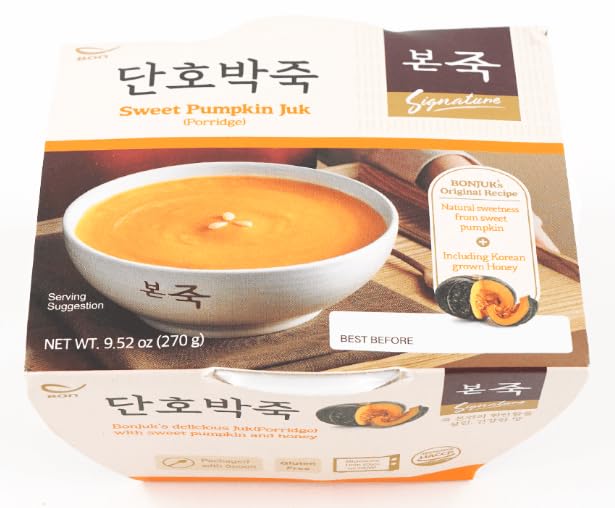 BONJUK Korean Rice Porridge Combo, Abalone & Mushroom (x1) ,Tuna and Vegetables (x1), Sweet Pumpkin and Honey (x1), Fresh Vegetable and Rice (x1), Sweet Red Beans (x1), Assorted Seafood (x1), 본죽 6가지 죽세트, 전복 버섯죽 (x1), 참치야채죽 (x1), 단호박죽 (x1), 야채죽(x1), 단팥죽 (x