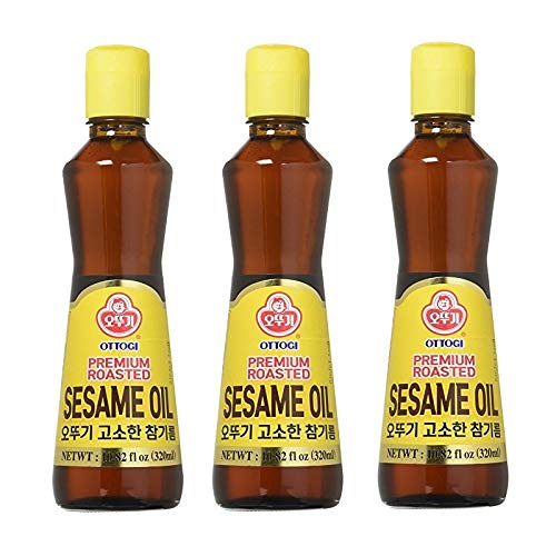 Ottogi Premium Roasted Sesame Oil, 10.82 Ounces (3-pack),오뚜기 고소한 참기름