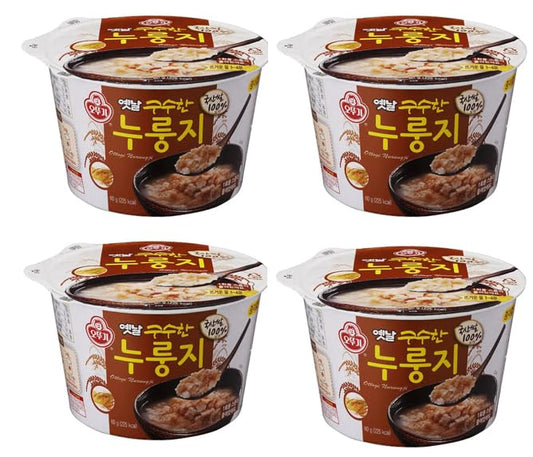 Ottogi Nurungi, Scorched Rice Bowl 오뚜기 옛날 구수한 누룽지2.11oz, 4Pack