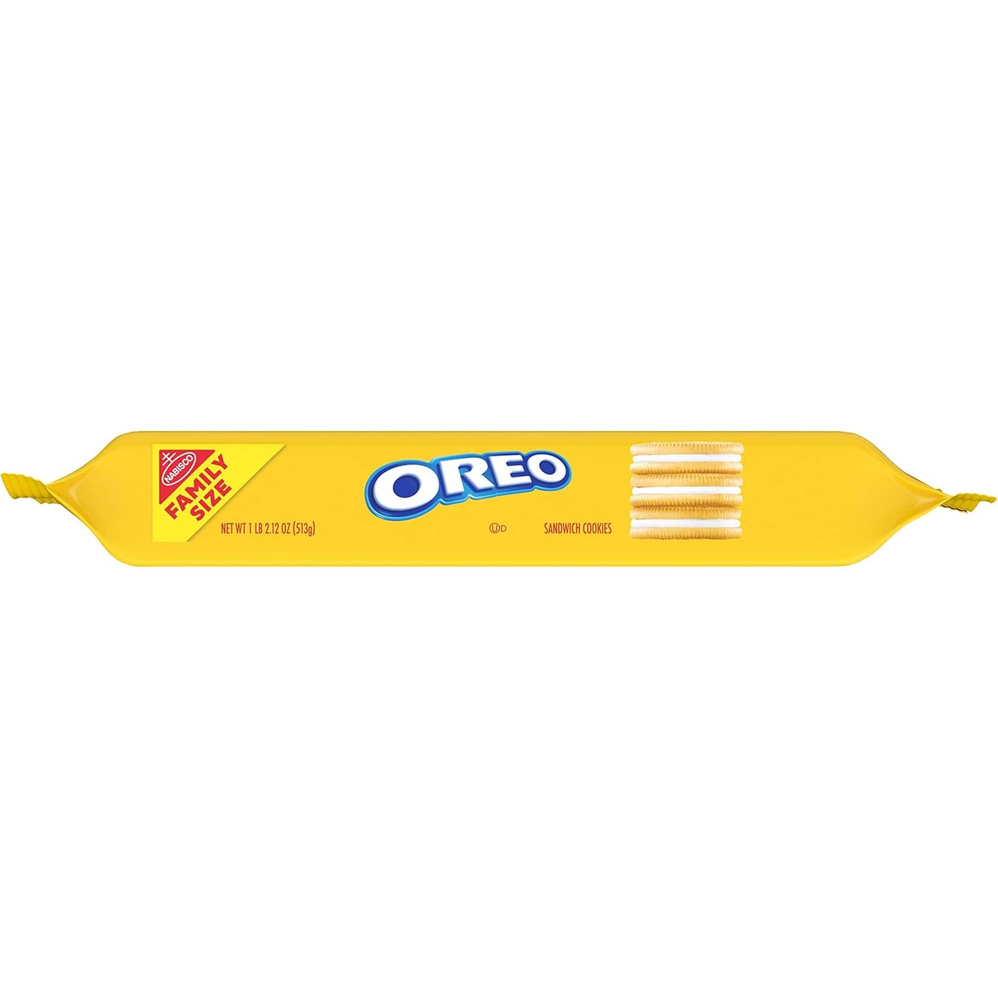 OREO Golden Sandwich Cookies, Family Size, 12 - 18.12 oz Packs