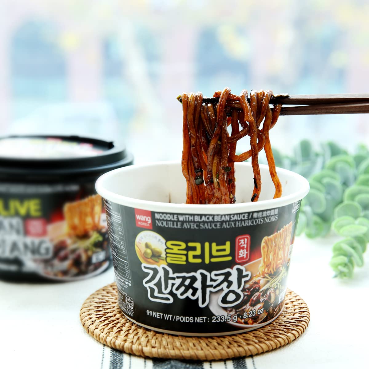 Wang Olive Oil Jjajang Black Beane Noodle,  왕 올리브 간짜장 Pack of 6