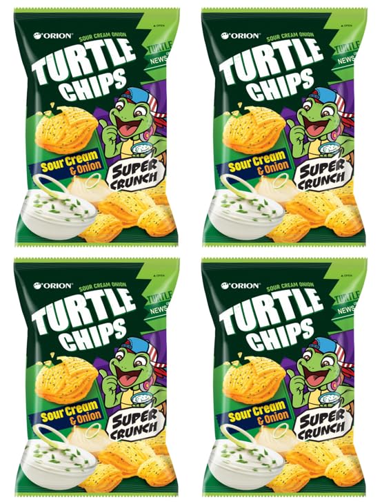 Turtle Chips Sour Cream and Onion, 160g - 4Pack
