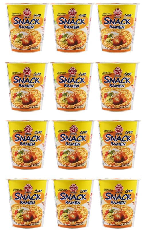 Ottogi Snack Noodle Ramen, 오뚜기 스낵면(2.18oz,Pack of 6), Set of 2 - Total 12Pack