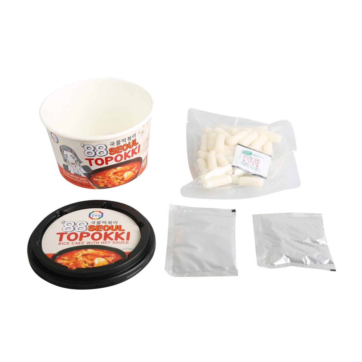 Surasang 88 Seoul Spicy Tteokbokki with Soup 6 Ounce (6-Pack)