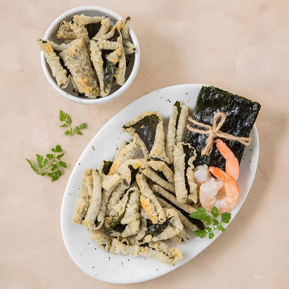 Dongwon YANGBAN Seaweed Chips | Classic Original Flavor | Authentic Korean Seaweed Nori Snack | Crispy and Light | Traditional Kimbugak (김부각) Snack (1.76 oz x 8 packs)