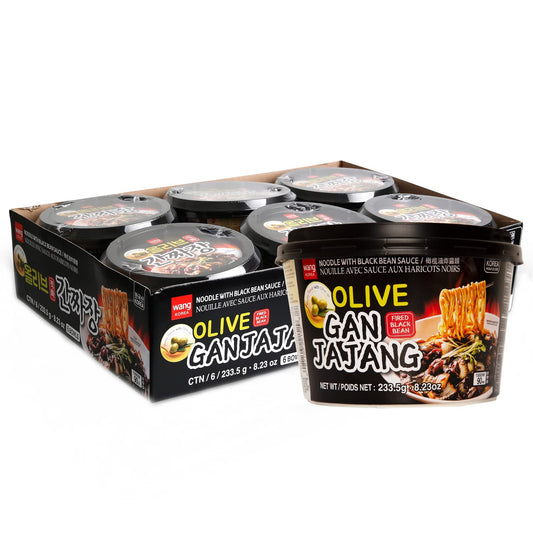 Wang Olive Oil Jjajang Black Beane Noodle,  왕 올리브 간짜장 Pack of 6