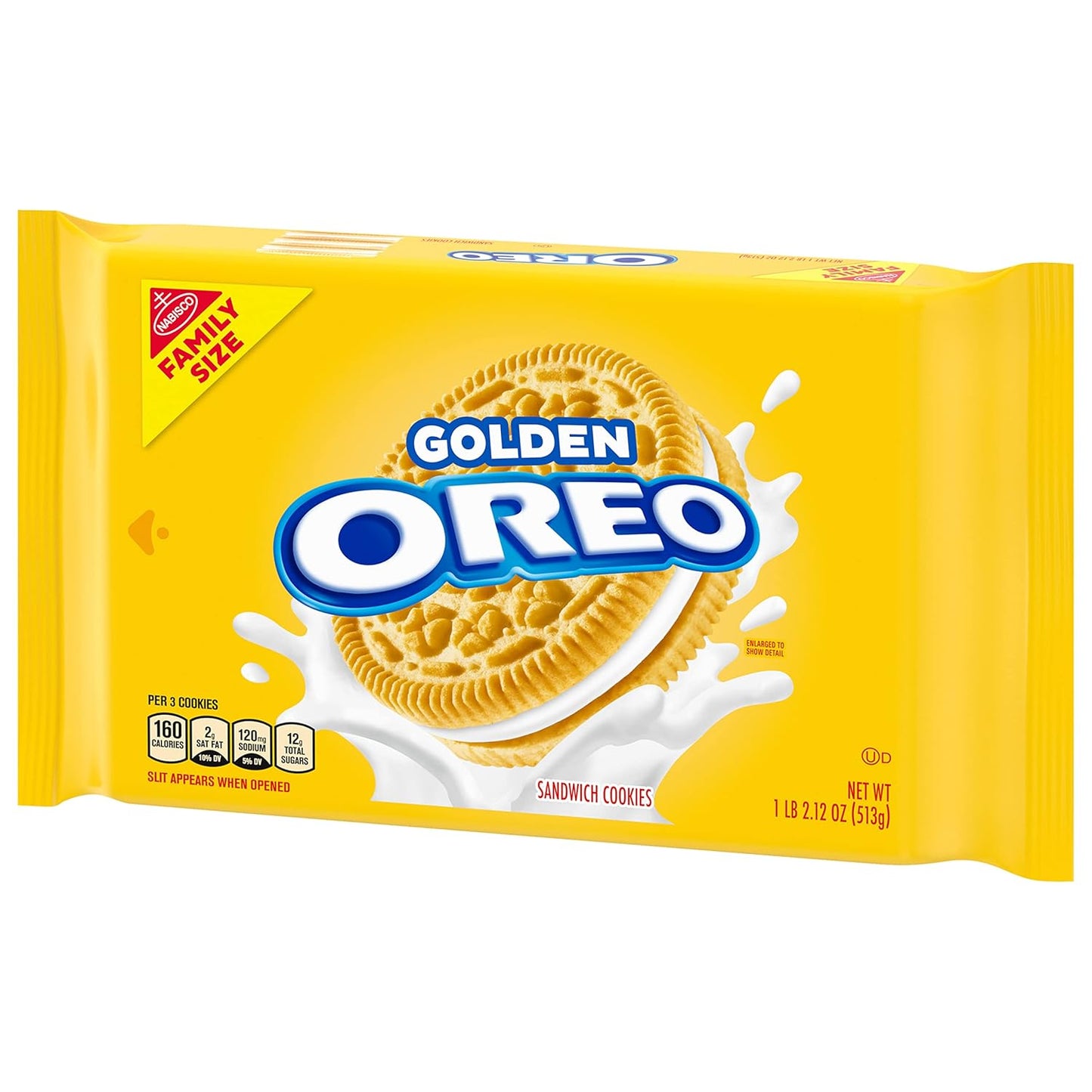 OREO Golden Sandwich Cookies, Family Size, 12 - 18.12 oz Packs