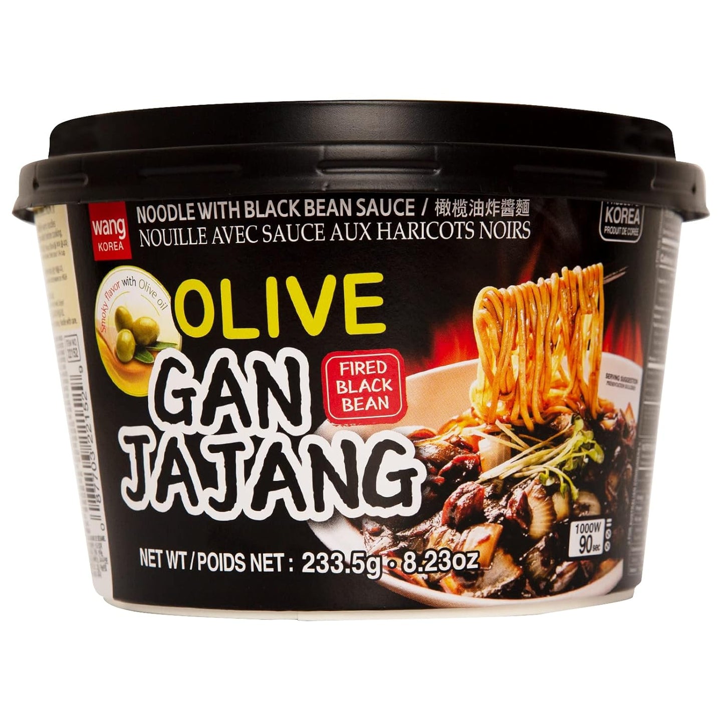 Wang Olive Oil Jjajang Black Beane Noodle,  왕 올리브 간짜장 Pack of 6