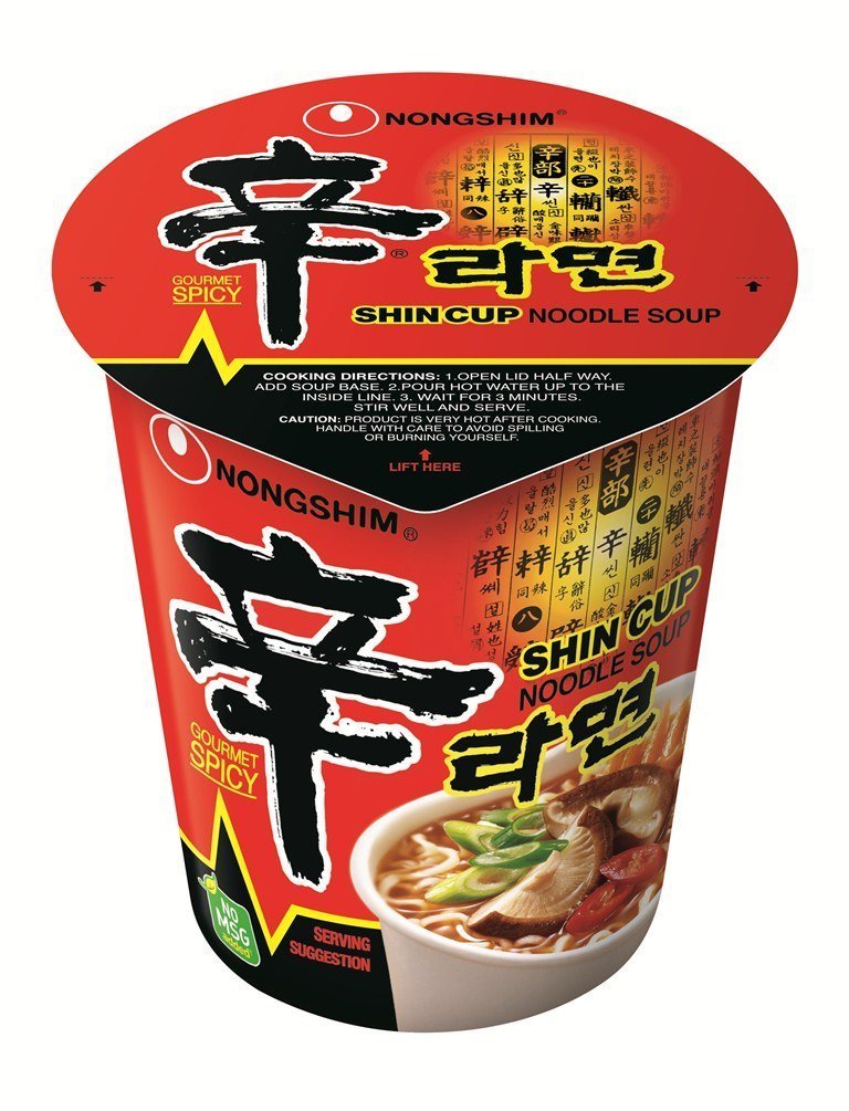 Nongshim Shin Noodle Cup, 2.64 Ounce Packages (pack of 24)(농심 신 컵라면)