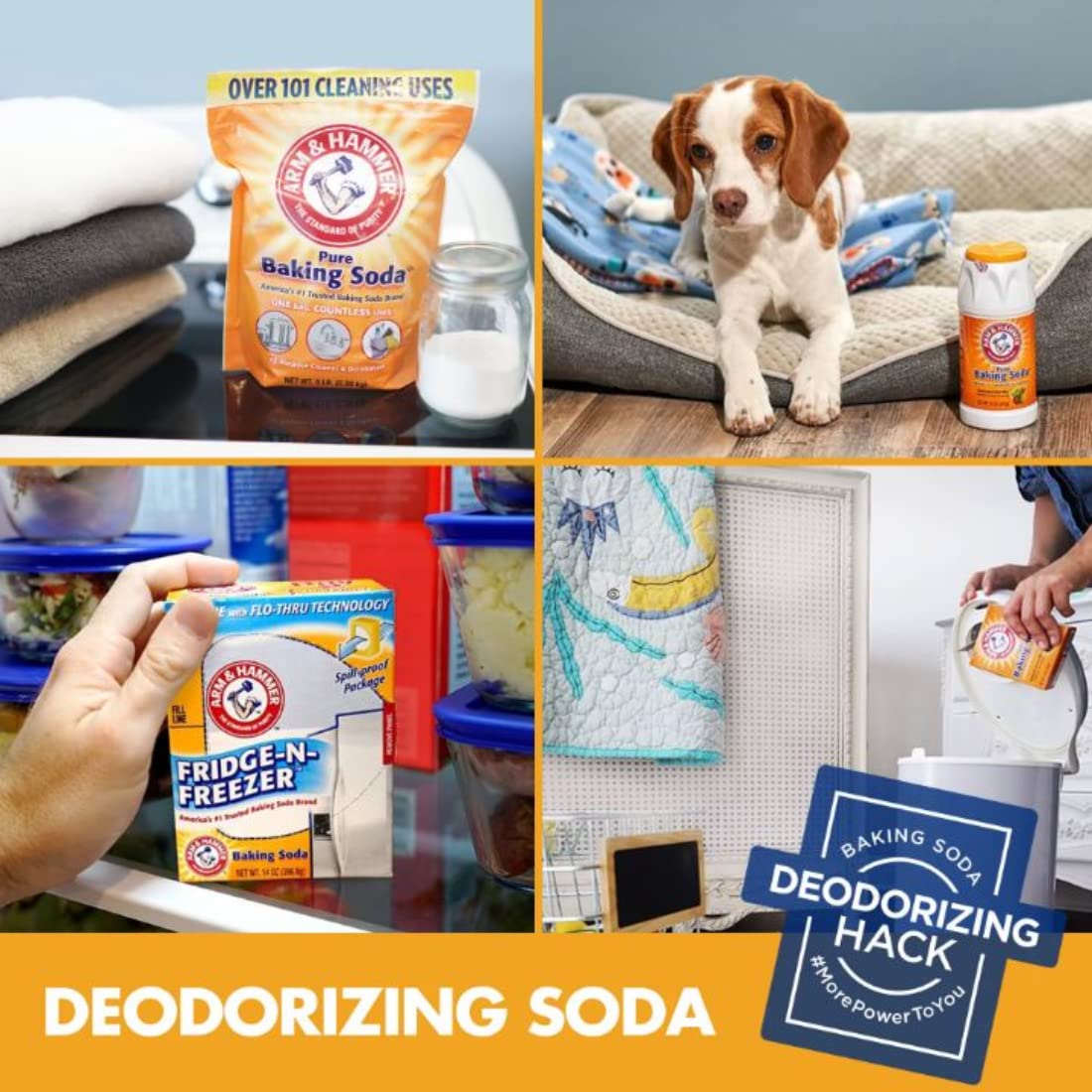 Arm & Hammer 33200-84104 Baking Soda, 16 oz (Pack of 24)