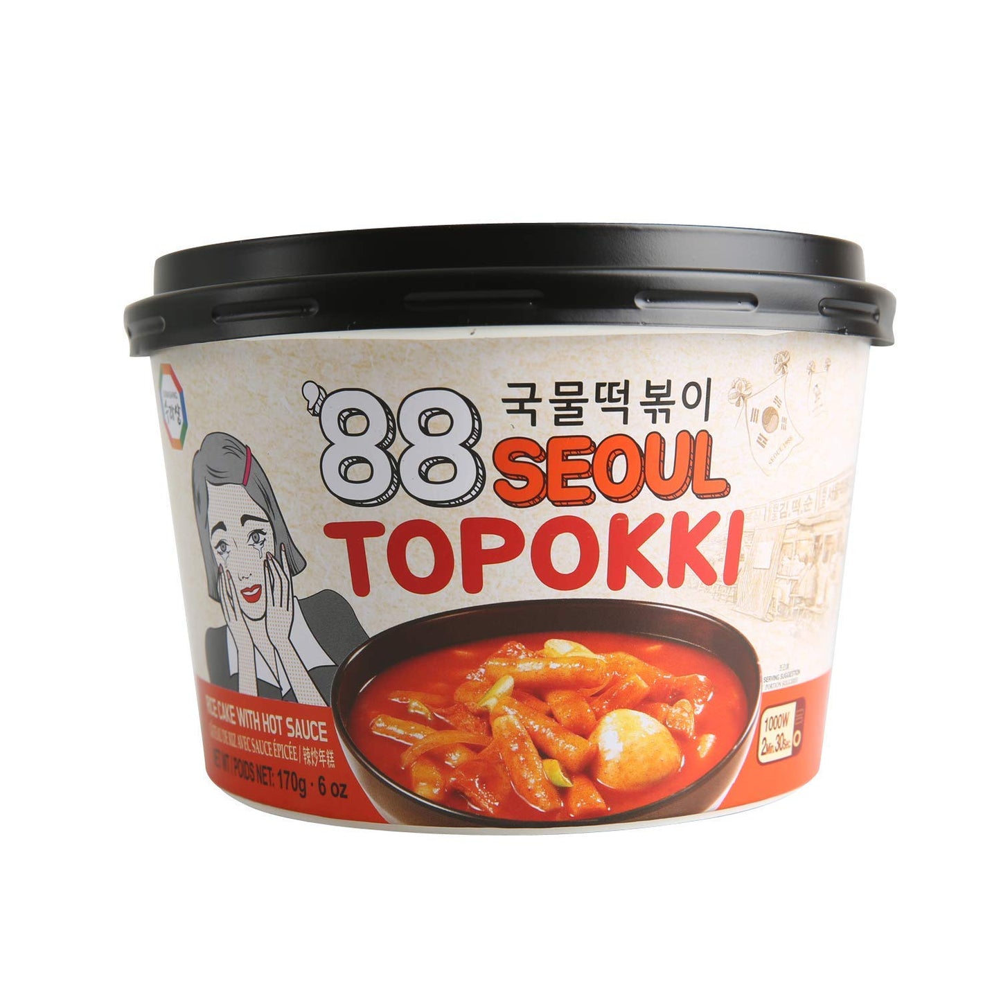 Surasang 88 Seoul Spicy Tteokbokki with Soup 6 Ounce (6-Pack)
