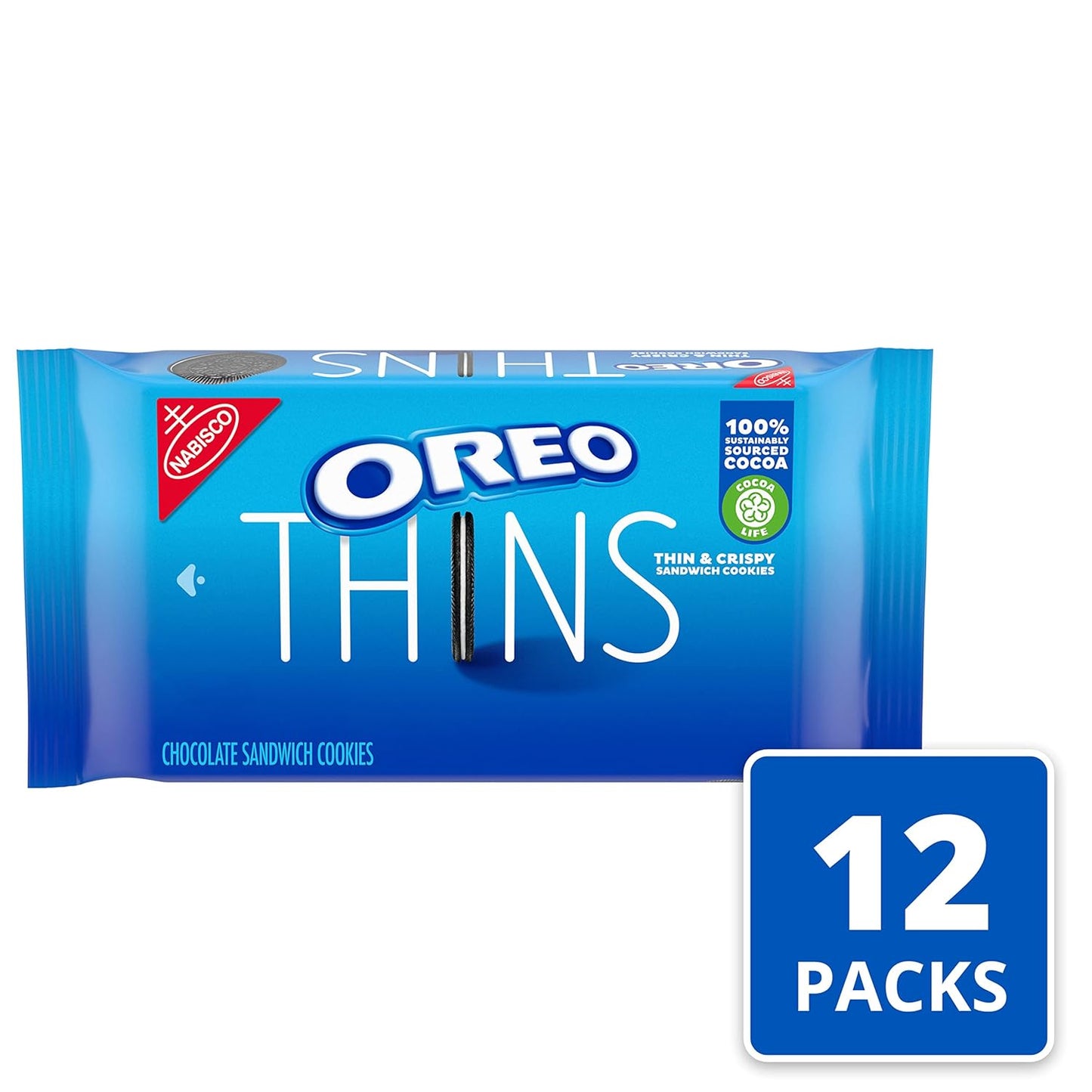 OREO Thins Chocolate Sandwich Cookies, 12 - 11.78oz Packs