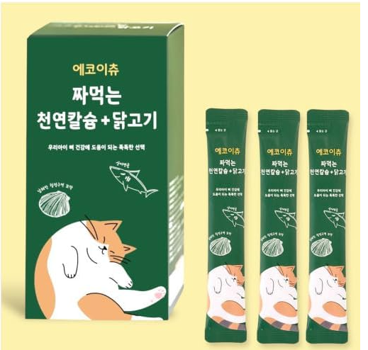 EcoChew, Premium Pet Treat, Lickable, Squeezable Creamy Purée Pet Treat with Natual Calcium and Chicken, 12g -Pack of 30