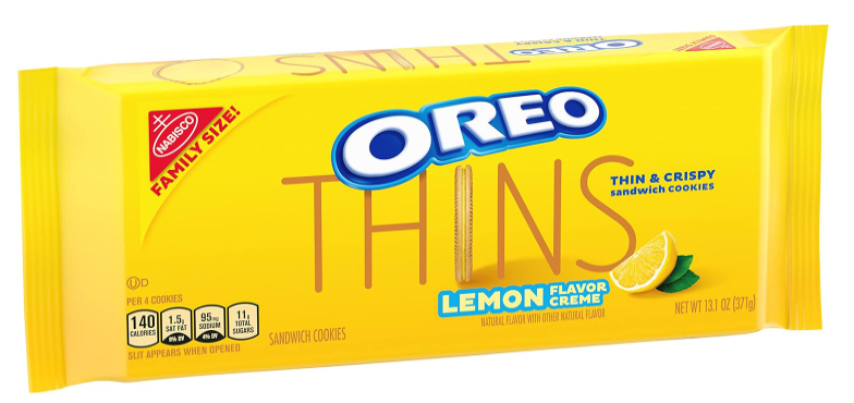 OREO Thins Lemon Creme Sandwich Cookies, Family Size, 12-11.78 oz Packs