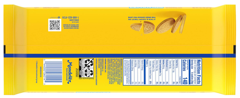 OREO Thins Lemon Creme Sandwich Cookies, Family Size, 12-11.78 oz Packs